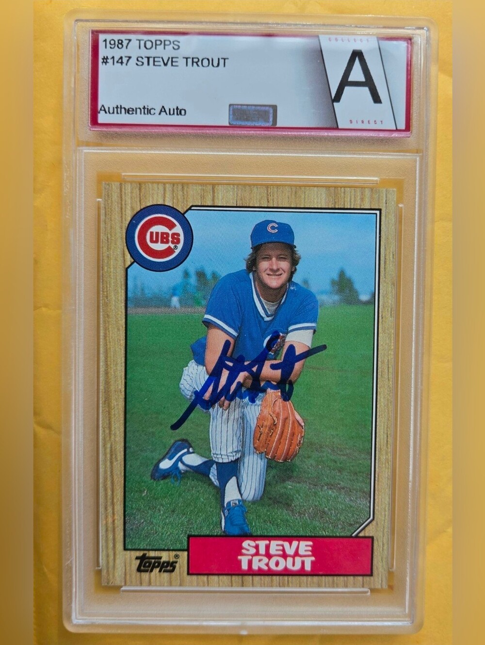 1987 Topps - Steve Trout #750 Authentic Autograph